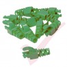 Green RJ45 Snagless Slimline Crimp High Density Boot 10 Pack