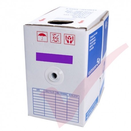 Purple Stranded Cat5e Premium UTP 4 Pair 24Awg 305 Metre with PVC Sheath in Pull Box