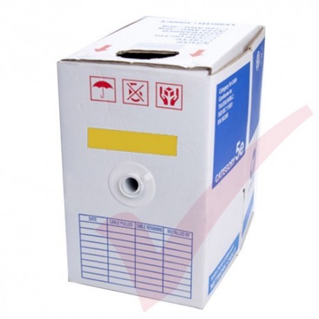 Yellow Stranded Cat5e Premium UTP 4 Pair 24Awg 305 Metre with LSZH Sheath in Pull Box