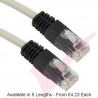 Cat5e Patch Cables Crossover RJ45 UTP PVC Black Booted Grey