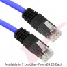 Cat5e Patch Cables Crossover RJ45 UTP PVC Black Booted Blue