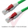 Cat6 Patch Cables RJ45 UTP Lockable LSZH Green