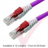 Cat6 Patch Cables RJ45 UTP Lockable LSZH Purple