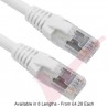 Cat5e Patch Cables Rollover RJ45 UTP PVC Snagless Booted White