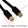 Mini DisplayPort Male - Mini DisplayPort Male Cables Black
