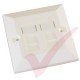 Excel Cat6 Single Faceplate with 2x RJ45 White Module 