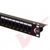 24 Port Cat5e Patch Panel 1U UTP Angled Easy Punch