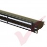 24 Port Cat6a Patch Panel 1U FTP Angled Easy Punch