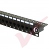 24 Port Cat6 Patch Panel 1U UTP Coupler