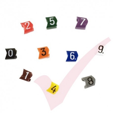 Clip-On 'Chevron Cut' Cable Marker, Size 5.0mm - 6.2mm diameter, 200 Pack Size