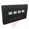 Excel Cat6 Grey Office Double Faceplate with 4x RJ45 Modules