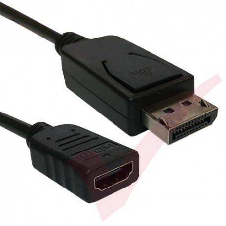 15cm DisplayPort Male to HDMI Female Adapter