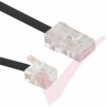 Black RJ11 - RJ45 Cable 4 Core Straight Through Modem Lead