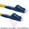 *SHORT BOOT* LC to LC Fibre Patch Cables OS2 Singlemode Yellow