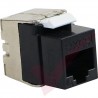 Excel Cat6A UTP Low Profile Toolless Keystone Jack - Black 100-182-BK