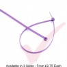 Purple Nylon Cable Ties (100 Pack)