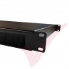 2U 19 inch Cable Pass Through Management Panel - Black