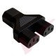 IEC Male C14 to Dual IEC Female C13 Y Power Adaptor