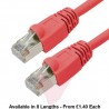 Cat6 Patch Cables RJ45 FTP Premium LSZH Bubble Booted Red
