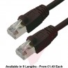 Cat6 Patch Cables RJ45 FTP Premium LSZH Bubble Booted Black