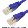 Cat6 Patch Cables RJ45 UTP Premium LSZH Snagless Booted  Blue