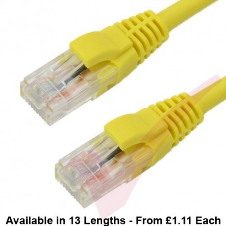 Cat6 Patch Cables RJ45 UTP Premium LSZH Snagless Booted Yellow