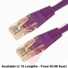 Cat6 Patch Cables RJ45 UTP High Grade PVC Flush Booted Purple
