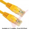 Cat5e Patch Cables RJ45 UTP High Grade PVC Flush Booted Yellow