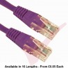 Cat5e Patch Cables RJ45 UTP High Grade PVC Flush Booted Purple