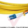 OS2 LC to LC Flat Twin Ruggedised Fibre Cable Yellow