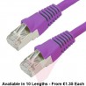 Cat6a Patch Cables RJ45 S/FTP (10G) Premium LSZH Bubble Booted Purple