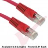 Cat5e Patch Cables Premium RJ45 UTP LSZH Bubble Booted Red