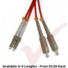 LC to SC Fibre Patch Cables OM2 Multimode Duplex Orange