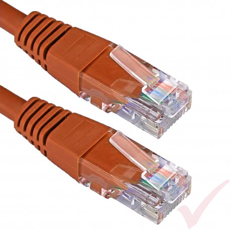 Cat5e Patch Cables RJ45 UTP High Grade PVC Flush Booted Orange