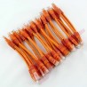 24 Pack of 20cm (8-inch) in Orange - Cat5e High Grade 125MHz 24AWG LSZH Patch Cables for 2U Patching